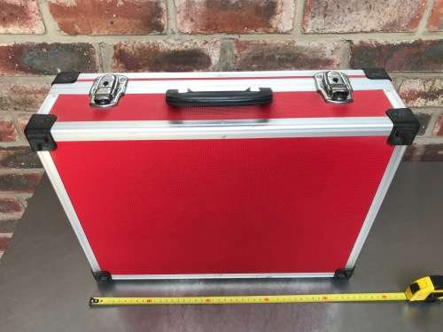 EmBag Hamburg Briefcase red 14cmx35cmx46cm , photo camera or tool case,preowned from Germany