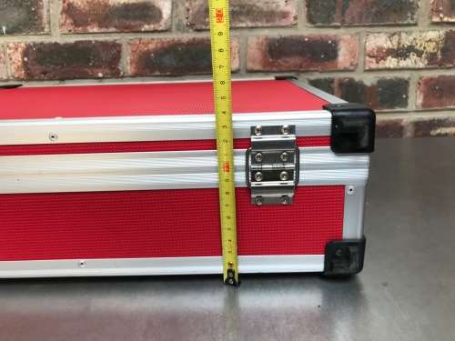 EmBag Hamburg Briefcase red 14cmx35cmx46cm , photo camera or tool case,preowned from Germany