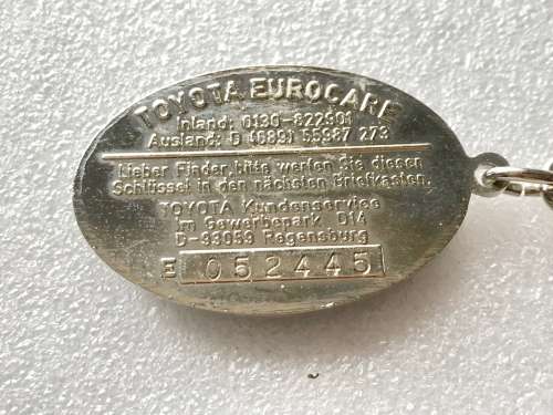 TOYOTA KEY RING EUROCARE VINTAGE from Germany