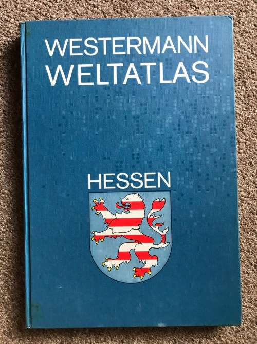 Westermann Weltatlas Hessen , German, Germany,vintage, rare, collectors item, from 1969,worldatlas
