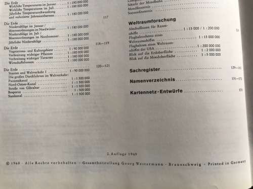 Westermann Weltatlas Hessen , German, Germany,vintage, rare, collectors item, from 1969,worldatlas
