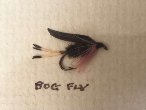 Wooden Frame with Trout Angle Fly Hooks Baits, made in Ireland, vintage, rare, from 1989