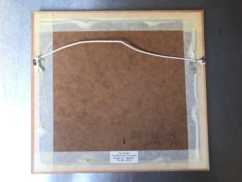 Wooden Frame with Trout Angle Fly Hooks Baits, made in Ireland, vintage, rare, from 1989