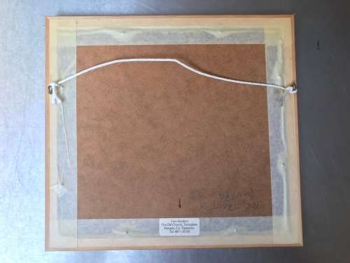 Wooden Frame with Trout Angle Fly Hooks Baits, made in Ireland, vintage, rare, from 1989
