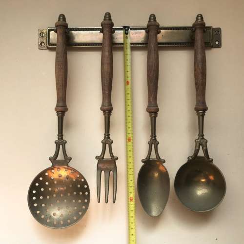 Brass Kitchen Set vintage, rare, from Germany