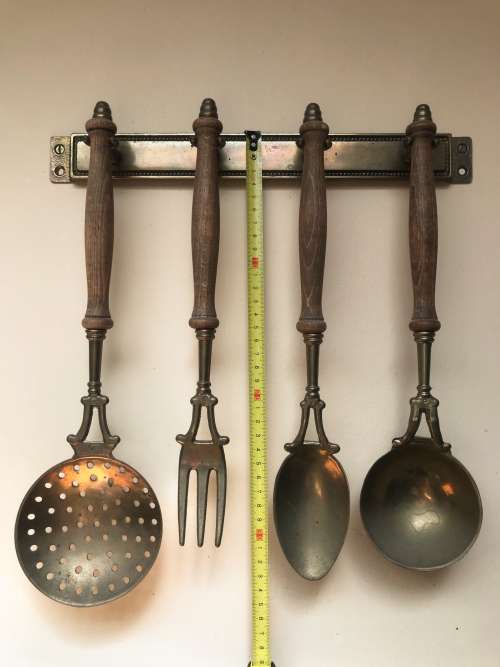Brass Kitchen Set vintage, rare, from Germany