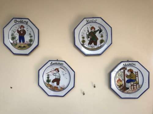 Wall plates Lot , seasons, fruhling,sommer,herbst, winter from Germany collectors item