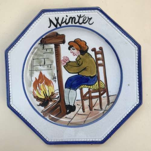 Wall plates Lot , seasons, fruhling,sommer,herbst, winter from Germany collectors item