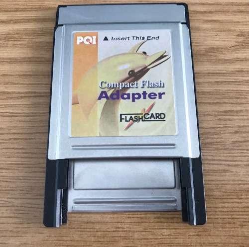 PQI Compact Flash CF to PC Card PCMCIA Adapter Card Reader for Laptop Notebook