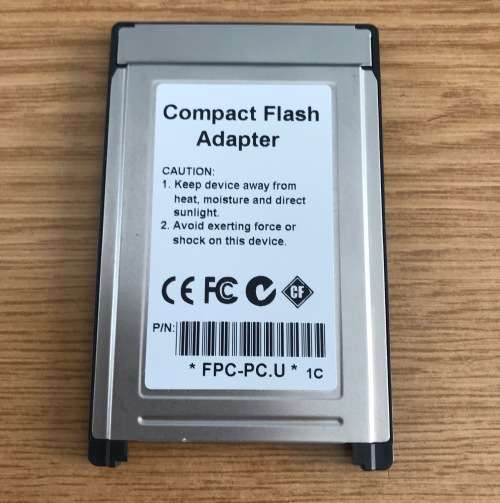PQI Compact Flash CF to PC Card PCMCIA Adapter Card Reader for Laptop Notebook