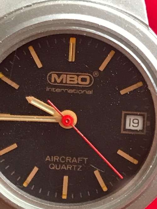 mbo international women watch aircraft quartz stainless steel, 3888 , rare , collectors item