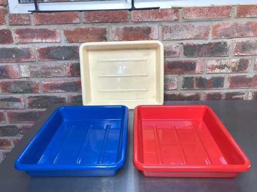 Darkroom laboratory dishes developer dishes lot, extra strong material !!! size outside: 31.5cmx38cm