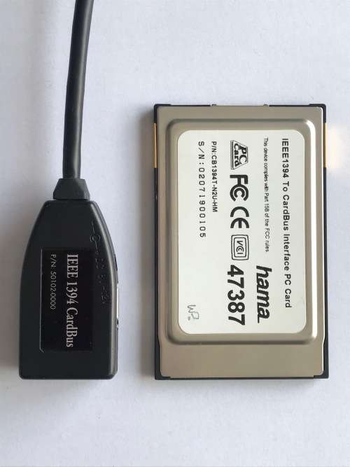 Hama IEEE1394 Cardbus PMCIA adapter ,vintage