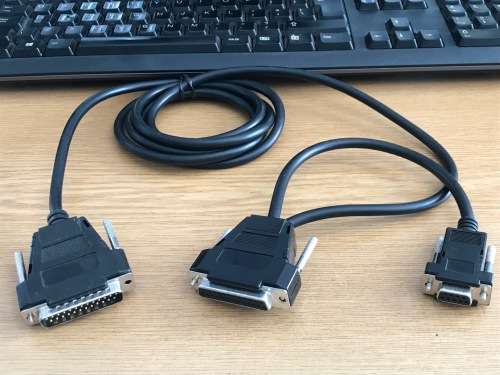 Printer Cable DB25 Male to DB25 Female or DB9 Female ,2m long