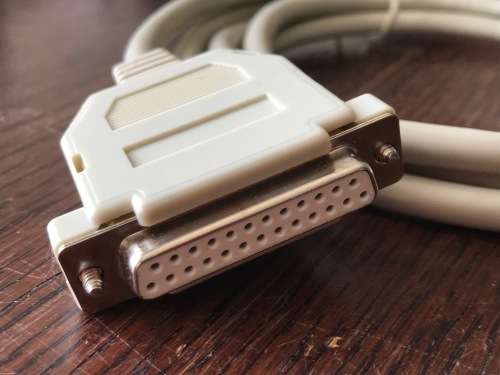 Parallel Printer Cable Male to Female DB25  white 2m long