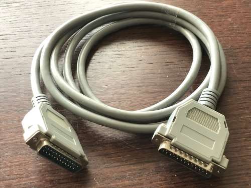 Parallel Printer Cable Male to Male DB25 grey 2m long