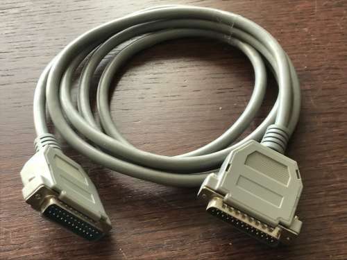 Parallel Printer Cable Male to Male DB25 grey 2m long