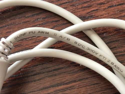 PC Cable DB9 Female to 3.5mm Male, white 1.50 long, vintage , LOT 1