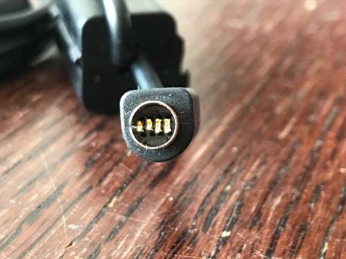 PC cable , black, 1m long,vintage 9 pin VGA to ?