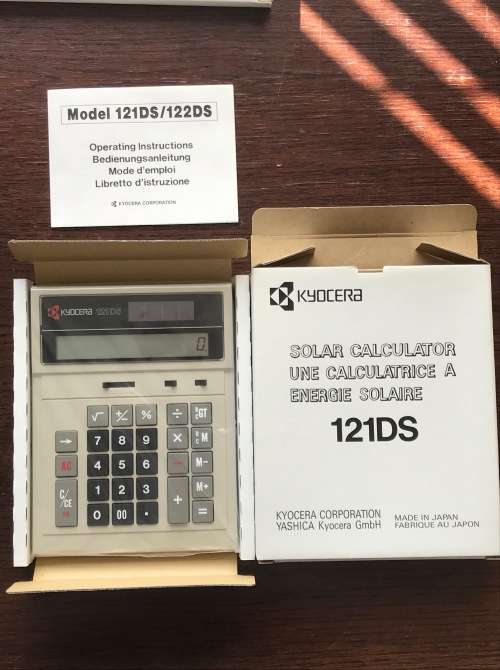 Kyocera Solar Calculator 121DS brand new, vintage, made in Japan, collectors item