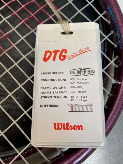 Wilson DTG Tennis Racket vintage collectors item, Konica