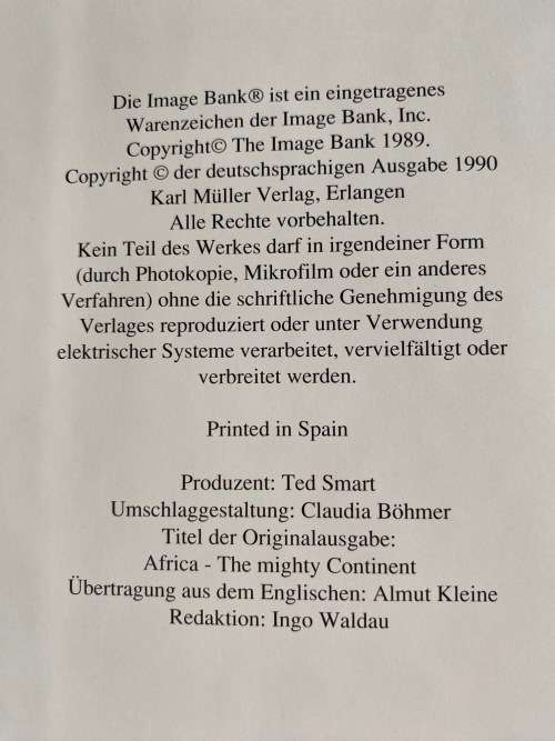 Afrika , Der faszinierende Kontinent, book language german, vintage,1990, Karl Muller Verlag