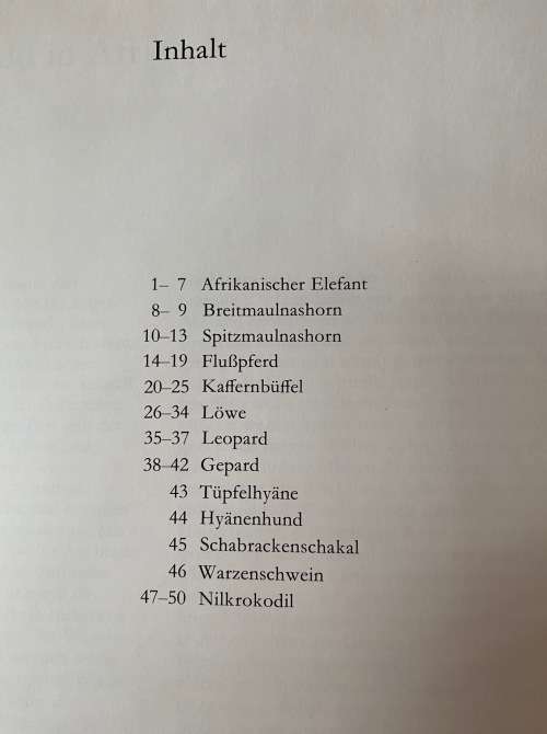 Wehrhaftes Wild in Afrika, dva 1968 vintage, book language german,