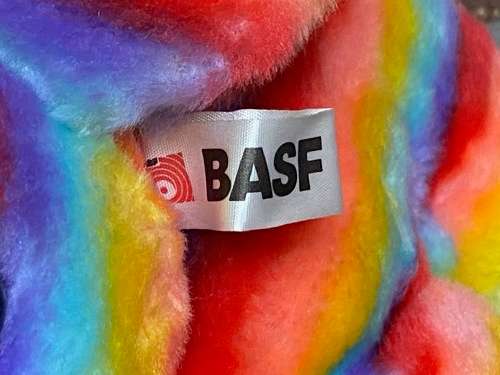 BASF Elephant ,stuffed animal, vintage, from Germany,collectors item, colorful, kids toy