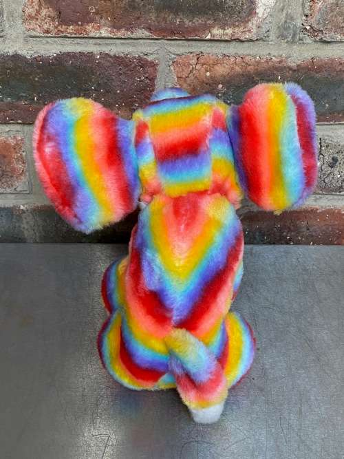 BASF Elephant ,stuffed animal, vintage, from Germany,collectors item, colorful, kids toy