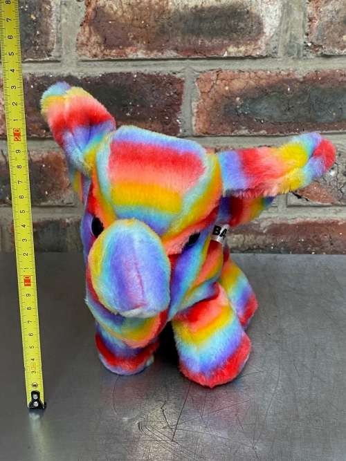 BASF Elephant ,stuffed animal, vintage, from Germany,collectors item, colorful, kids toy