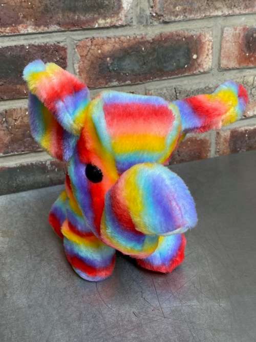 BASF Elephant ,stuffed animal, vintage, from Germany,collectors item, colorful, kids toy