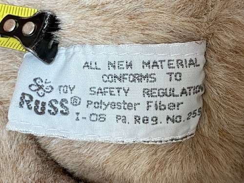 So soft Teddy, Bear Russ ,stuffed animal, vintage, oakland,uk,kids toy