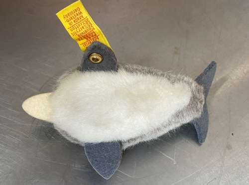 Steiff dolphin 1472/07, Germany, collectors item, vintage, kids toy, made in western Germany