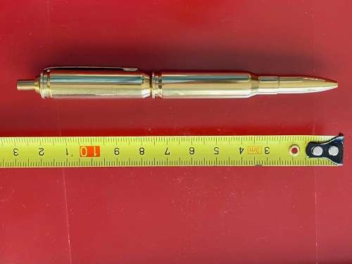 Brass Ballpoint Pen, shape like an ammo bullet, vintage collectors item