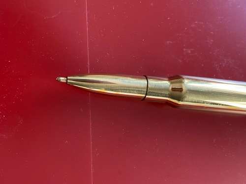Brass Ballpoint Pen, shape like an ammo bullet, vintage collectors item