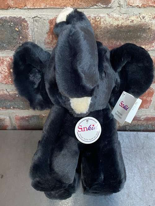 Elephant black SunKid ,stuffed animal, vintage, from Germany,collectors item, kids toy