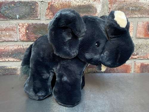 Elephant black SunKid ,stuffed animal, vintage, from Germany,collectors item, kids toy