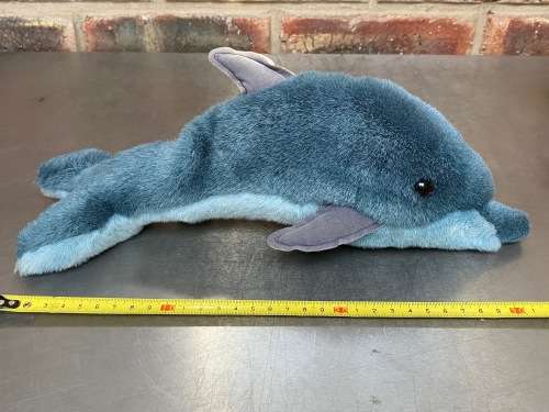 Dolphin blue Gotta Getta Gund, 1986, stuffed animal, vintage, collectors item, kids toy