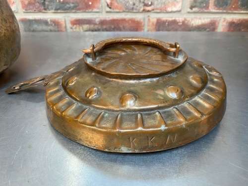 Antique hand craft Copper container , pot, vintage, from the 70s