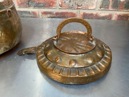 Antique hand craft Copper container , pot, vintage, from the 70s