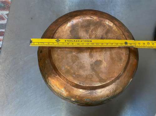 Antique hand craft Copper container , pot, vintage, from the 70s