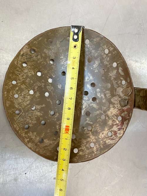 Antique copper spoon for removing foam, vintage, collectors item