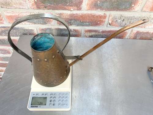 Copper hammered Watering Can, hight 25cm, vintage from Germany, collecorts item