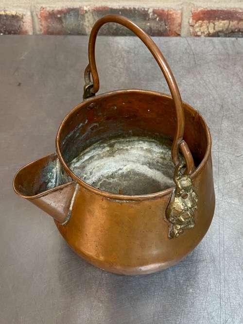 Copper can pot cauldron, vintage, collectors item,hight approx. 21cm, weight : 384gr