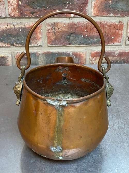Copper can pot cauldron, vintage, collectors item,hight approx. 21cm, weight : 384gr