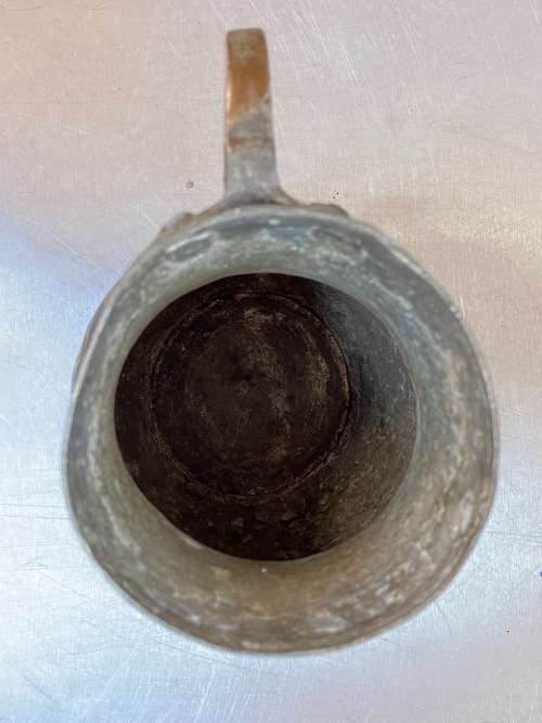 Silver ? on copper jug pot vintage , collecorts item