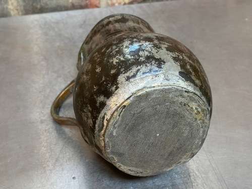Silver ? on copper jug pot vintage , collecorts item