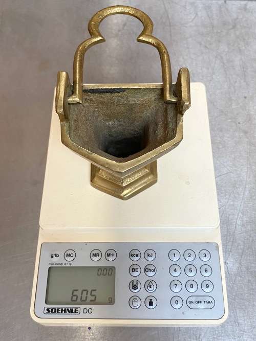 Brass Lot : Flush Wall Vase + brass plate , vintage , antique, collectors item
