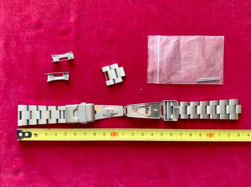 Replacement Strap (fits 22mm) for Seiko Watch ,stainless steel,  LOT 2 for men`s watch  SECOND HAND