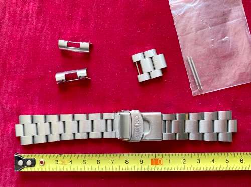 Replacement Strap (fits 22mm) for Seiko Watch ,stainless steel,  LOT 2 for men`s watch  SECOND HAND